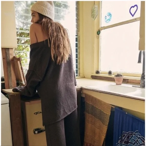 Free People Hailee Sweater Set in hot fudge - Picture 3 of 6